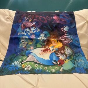 Alice in Wonderland Scene Cheshire Cat & Rabbit Reusable Shopping Bag Tote NWT